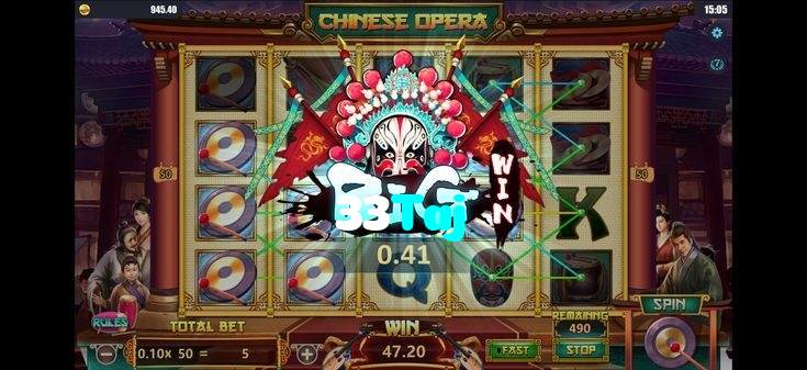 33Taj casino presented on mobile device in Pakistan with slots and live games